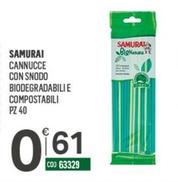 Offerta per Samurai - Cannucce Con Snodo Biodegradabilie Compostabili a 0,61€ in Tutto Risparmio Cash&Carry