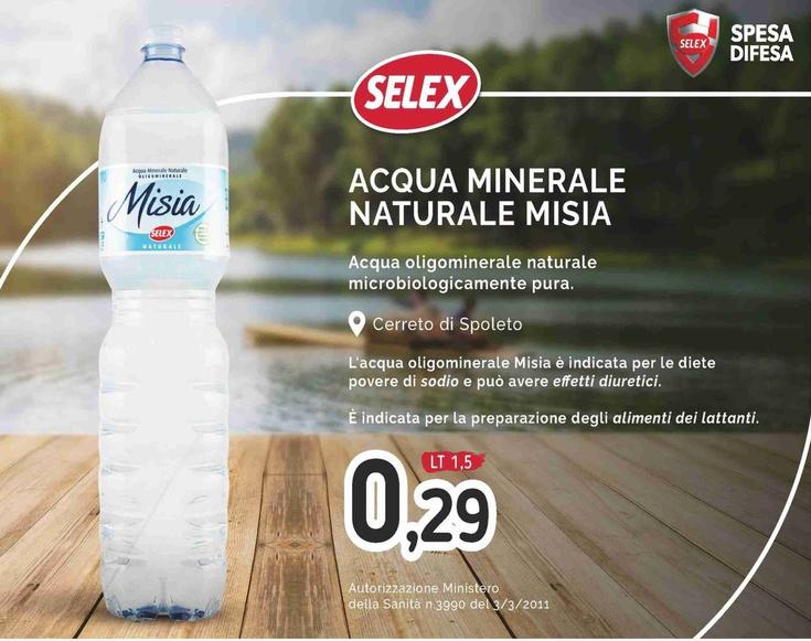 Offerta per Selex - Acqua Minerale Naturale Misia a 0,29€ in Famila Superstore