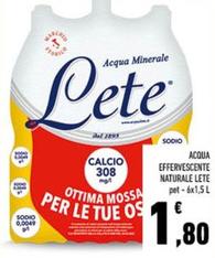 Offerta per Lete - Acqua Effervescente Naturale a 1,8€ in Conad