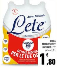 Offerta per Lete - Acqua Effervescente Naturale a 1,8€ in Conad