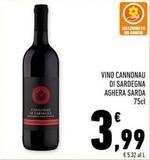 Offerta per  Vino Cannonau Di Sardegna Aghera Sarda  a 3,99€ in Conad