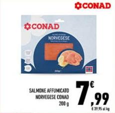Offerta per Conad - Salmone Affumicato Norvegese a 7,99€ in Conad City
