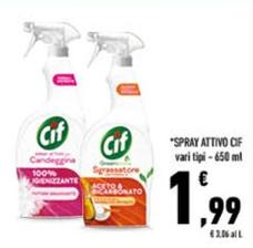 Offerta per Cif - Spray Attivo a 1,99€ in Conad City