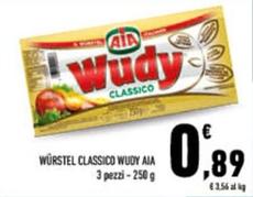 Offerta per Aia - Wurstel Classico Wudy a 0,89€ in Conad City