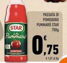 Offerta per Star - Passata Di Pomodoro Pummaro a 0,75€ in Conad City