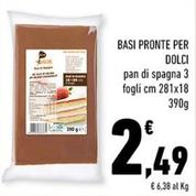 Offerta per Basi Pronte Per Dolci Pan Di Spagna 3 Fogli a 2,49€ in Conad City