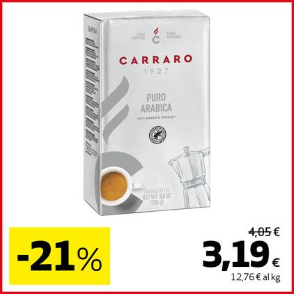 Offerta per CAFFÈ 100% ARABICA CARRARO in Ipercoop