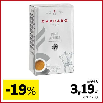 Offerta per CAFFÈ 100% ARABICA CARRARO in Superstore Coop