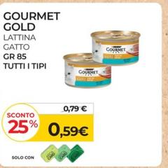 Offerta per Gourmet Gold - Lattina Gatto Gr.85 Tutti I Tipi a 0,59€ in Arcaplanet