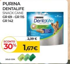 Offerta per Purina - Dentalife Snack Cane Gr.69-115-142 a 1,67€ in Arcaplanet