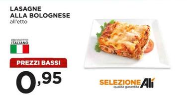 Offerta per Lasagne Alla Bolognese a 0,95€ in Alì e Alìper