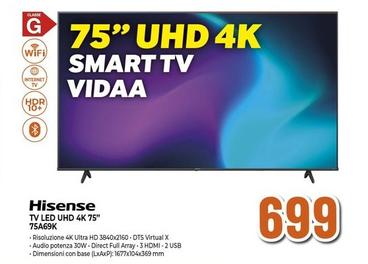 Offerta per Hisense - TV LED UHD 4K 75" 75A69K a 699€ in Expert