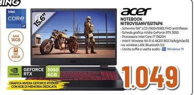 Offerta per Acer - Notebook NITROV15ANV155174P6 a 1049€ in Expert