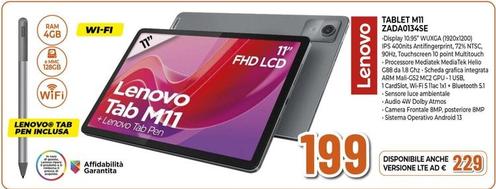 Offerta per Lenovo - Tablet M11 ZADA0134SE a 199€ in Expert