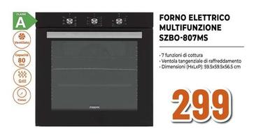 Offerta per Zoppas - Forno Elettrico Multifunzione SZBO-807MS a 299€ in Expert