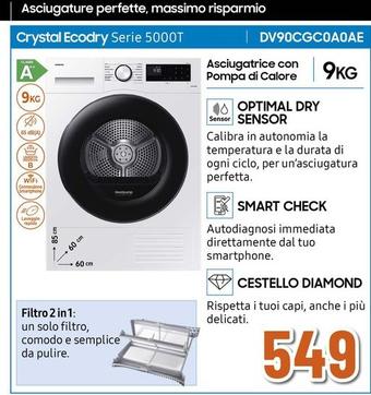 Offerta per Samsung - Crystal Ecodry Serie 5000T DV90CGC0A0AE a 549€ in Expert