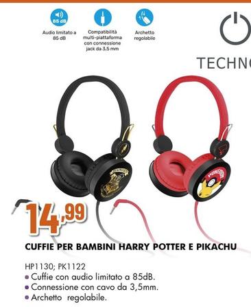 Offerta per Otl Technologies - Cuffie Per Bambini Harry Potter E Pikachu a 14,99€ in Expert