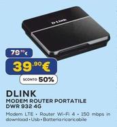 Offerta per D Link - Modem Router Portatile DWR 932 4G a 39,9€ in Euronics