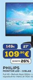 Offerta per Philips - Monitor Led 1V8LAB a 109,9€ in Euronics
