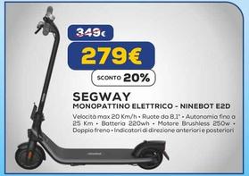 Offerta per Ninebot By Segway - Monopattino Elettrico Ninebot E2D a 279€ in Euronics