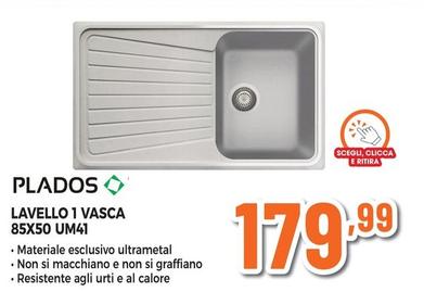 Offerta per Plados - Lavello 1 Vasca 85X50 UM41 a 179,99€ in Expert