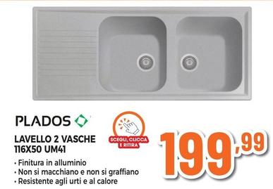 Offerta per Plados - Lavello 2 Vasche 116X50 UM41 a 199,99€ in Expert