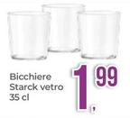 Offerta per H&h Lifestyle - Bicchiere Starck Vetro 35 Cl a 1,99€ in Portobello