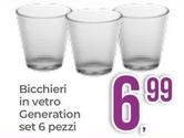 Offerta per Pasabahce - Bicchieri In Vetro Generation Set 6 Pezzi a 6,99€ in Portobello