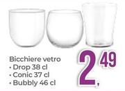 Offerta per H&h Lifestyle - Bicchiere Vetro  a 2,49€ in Portobello