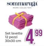 Offerta per Sommaruga - Set Lavette 12 Pezzi 30x30 Cm a 4,99€ in Portobello