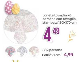 Offerta per Preziosa - Loneta Tovaglia X6 Persone Con Tovaglioli Stampata 130x170 Cm a 4,49€ in Portobello