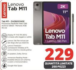 Offerta per Lenovo - Tab M11-ZADB0034SE a 229€ in Comet