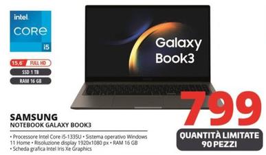 Offerta per Samsung - Notebook Galaxy BOOK3 a 799€ in Comet