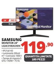 Offerta per Samsung - Monitor 24" LS24C310EAUXEN a 119,9€ in Comet