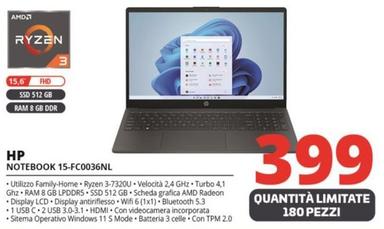 Offerta per Hp - Notebook 15-FC0036NL a 399€ in Comet