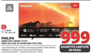 Offerta per Philips - Ambilight Smart Tv 65" Mini Led Uhd 4K 65PML9008The Xtra a 999€ in Comet
