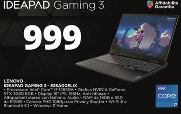Offerta per Lenovo - Ideapad Gaming 3-82SA00ELIX  a 999€ in Comet
