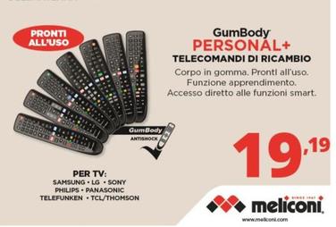 Offerta per Meliconi - Gumbody Personal + Telecomandi Di Ricambio a 19,19€ in Comet