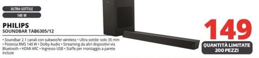 Offerta per Philips - Soundbar TAB6305/12 a 149€ in Comet