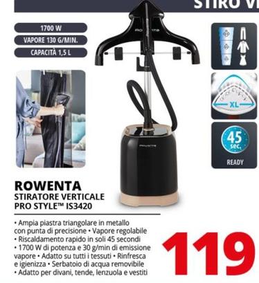 Offerta per Rowenta - Stiratore Verticale Pro Style™ IS3420 a 119€ in Comet