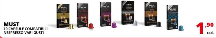 Offerta per Must - 10 Capsule Compatibili Nespresso a 1,9€ in Comet