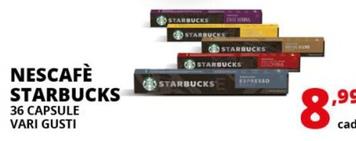 Offerta per Nescafè Starbucks - 36 Capsule a 8,99€ in Comet