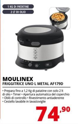 Offerta per Moulinex - Friggitrice Uno L Metal AF179D a 74,9€ in Comet