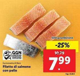 Offerta per Gastronomia Di Mare - Filetto Di Salmone Con Pelle a 7,99€ in Lidl