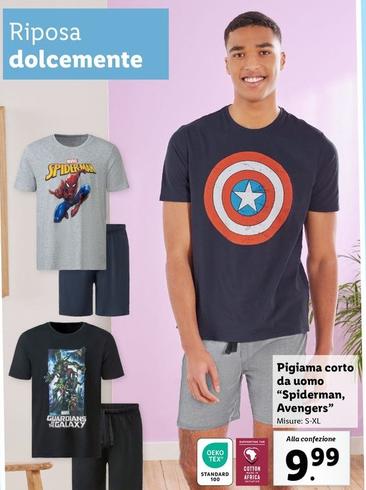 Offerta per Pigiama Corto Da Uomo "Spiderman, Avengers" a 9,99€ in Lidl