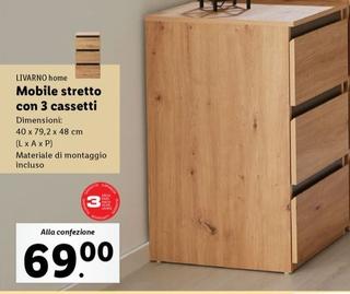 Offerta per Livarno Home - Mobile Stretto Con 3 Cassetti a 69€ in Lidl