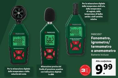 Offerta per Parkside - Fonometro, Igrometro/Termometro O Anemometro a 9,99€ in Lidl