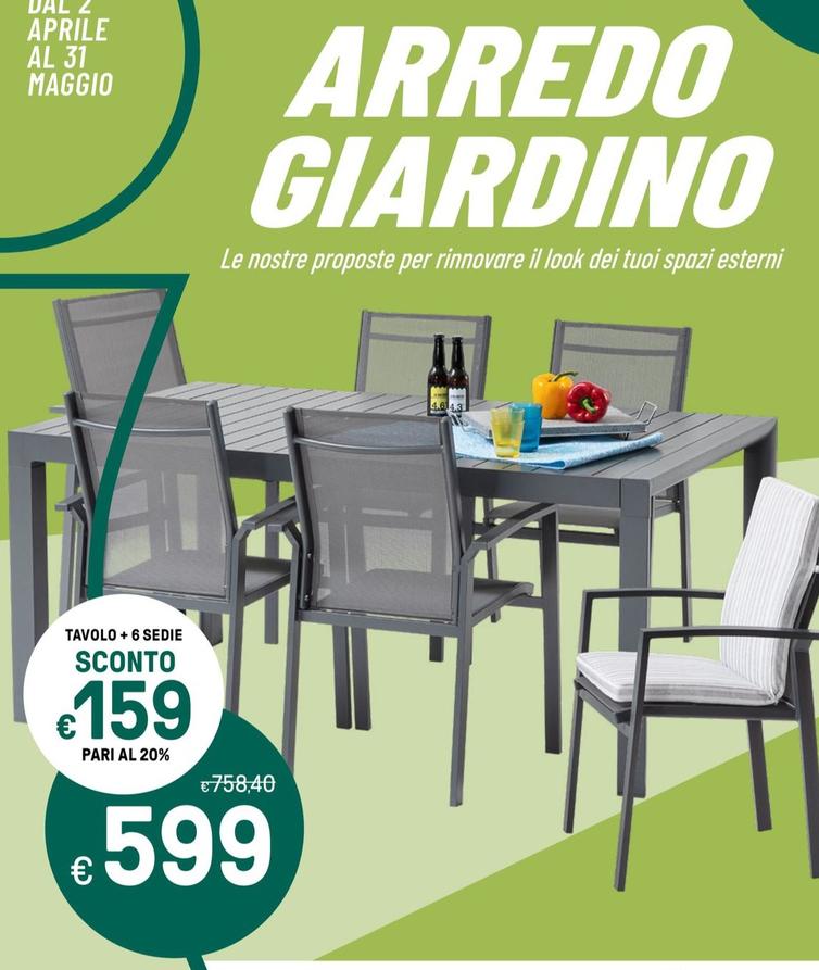 Offerta per Tavolo +6 Sedie a 599€ in Iper La grande i