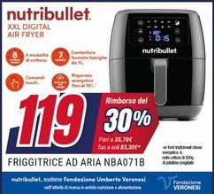 Offerta per Nutribullet - Xxl Digital Air Fryer Friggitrice Ad Aria NBA071B a 119€ in andronico