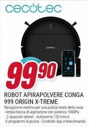 Offerta per Cecotec - Robot Apirapolvere Conga 999 Origin X-Treme a 99,9€ in andronico